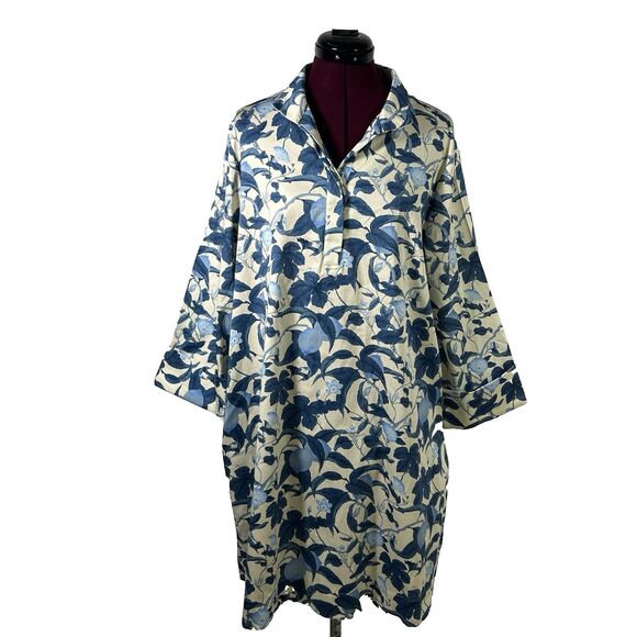 Tuckernuck Bonnie Blossom Megan Mini Floral Shift Dress 2XL Blue Summer Casual - Picture 5 of 14